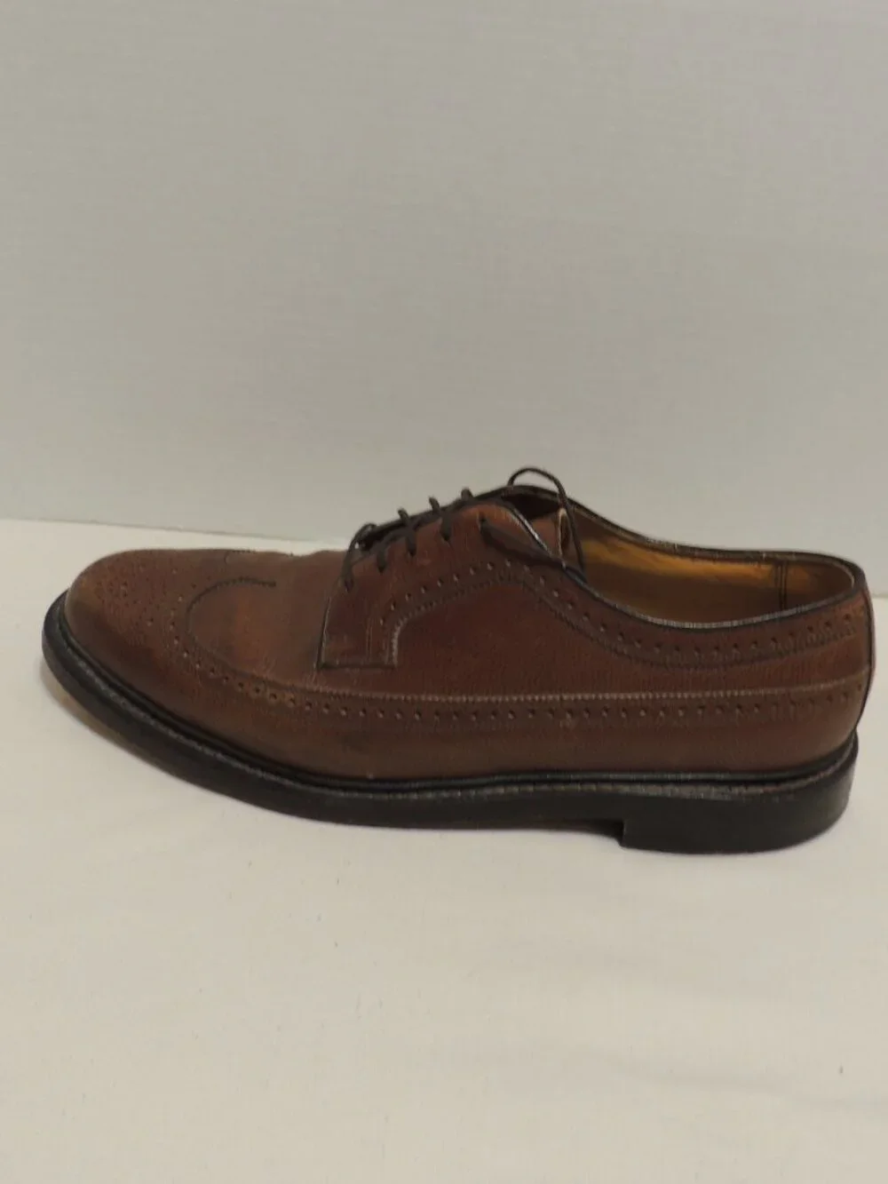 Florshiem Oxford Shoes Men 12 Brown Lace Up Business Wedding Interview Shoes